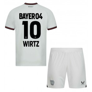 Bayer Leverkusen Florian Wirtz #10 Gostujuci Dres za Dječji 2023-24 Kratak Rukavima (+ kratke hlače)